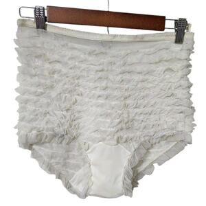 Vintage Rare Nettie Rosenstein M Tricot Nylon Ruffled Pettipants Bloomer Panty